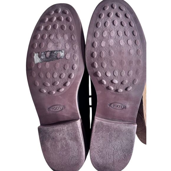 Tod's Midnight Navy Blue Matte Leather Derby US 11 Shoes - Picture 7 of 11